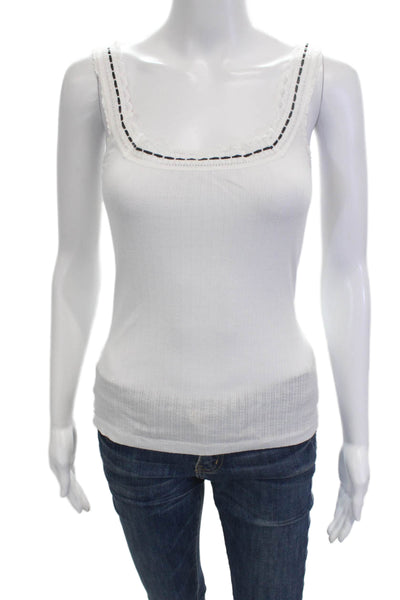 Intimately Free People Womens Camisole White Square Neck Bohemian Size S