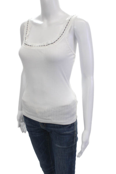 Intimately Free People Womens Camisole White Square Neck Bohemian Size S
