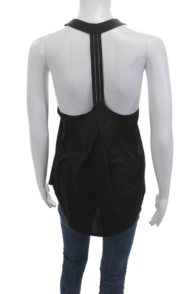 Athleta Womens Basic High Neck Tank Black Size XS