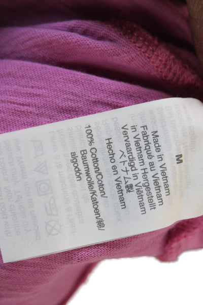 J Crew Womens Basic V-Neck Cotton Pink Short Sleeve T-Shirt Size M