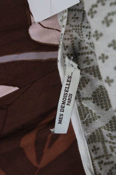 Mes DeMoiselles Paris Womens Beige Geometric Tunic Top Size One Size