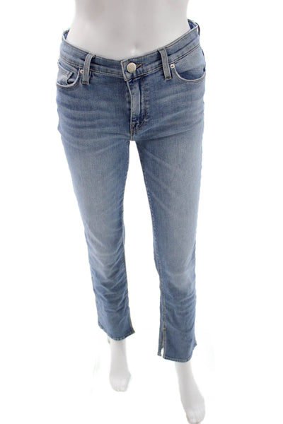 Hudson Womens Skinny Cropped Jeans Blue High Rise Inseam 28 Size 27