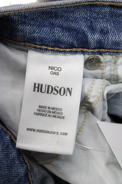 Hudson Womens Skinny Cropped Jeans Blue High Rise Inseam 28 Size 27