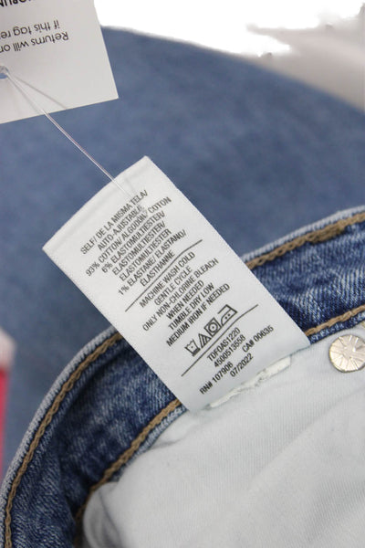 Hudson Womens Skinny Cropped Jeans Blue High Rise Inseam 28 Size 27