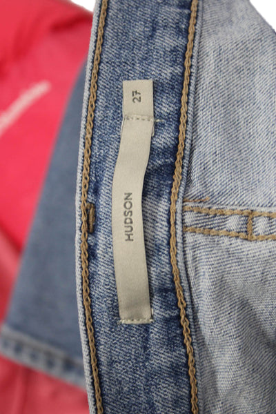 Hudson Womens Skinny Cropped Jeans Blue High Rise Inseam 28 Size 27