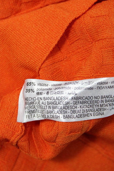 Zara Women Orange A-Line Mini Skirt Geometric 65% Viscose 35% Polyamide Size XS