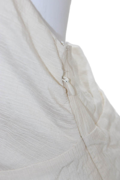 Zara Women Slip Maxi Dress Beige Sleeveless Hook & Eye Mid-Calf Viscose Size M