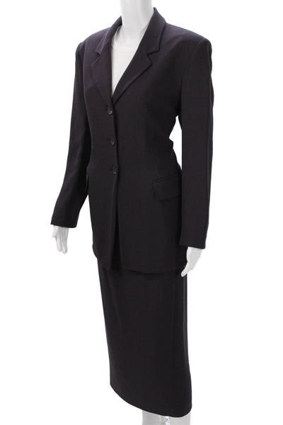Jones New York Women Black Button 2 Piece Suit Long Sleeve 90s Size 12