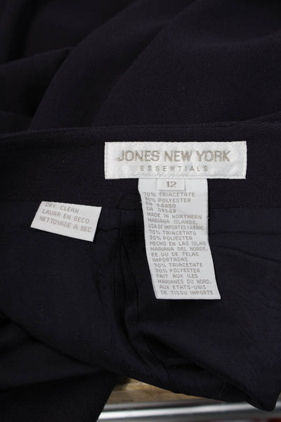 Jones New York Women Black Button 2 Piece Suit Long Sleeve 90s Size 12