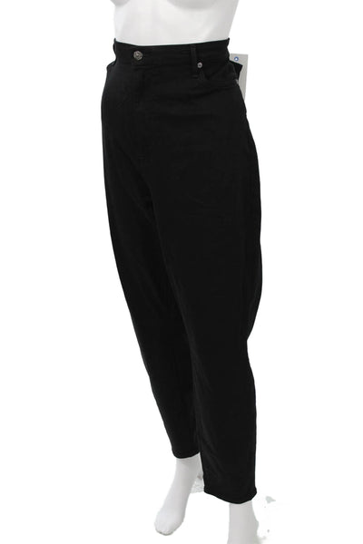 7 For All Mankind Womens Black High Rise Cotton Jeans 90s Inseam 28 Size 34