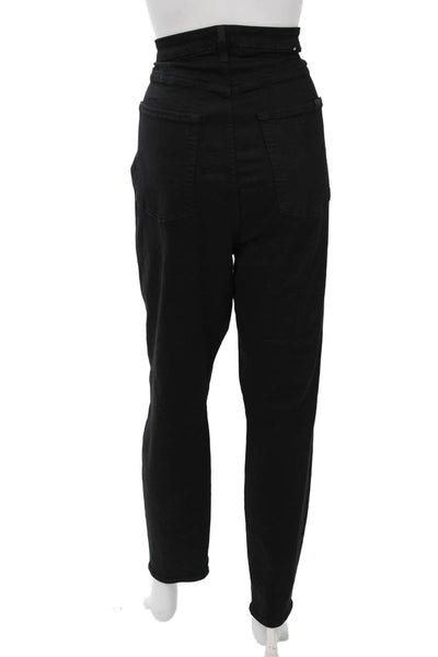 7 For All Mankind Womens Black High Rise Cotton Jeans 90s Inseam 28 Size 34
