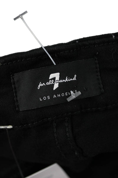 7 For All Mankind Womens Black High Rise Cotton Jeans 90s Inseam 28 Size 34