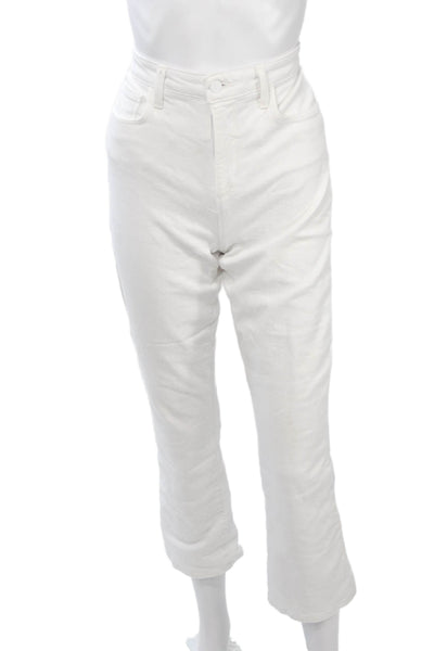 L'Agence Women Cropped Ankle White Pants Size 27