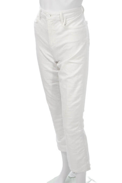 L'Agence Women Cropped Ankle White Pants Size 27