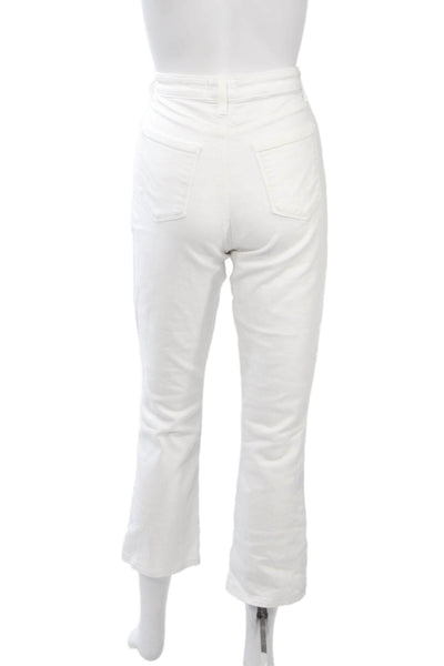 L'Agence Women Cropped Ankle White Pants Size 27