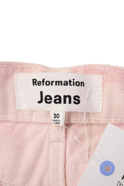 Reformation Womens Jogger Pants Beige High Rise Denim Size 30