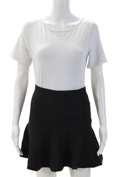 Olivaceous Womens Flare Skater Mini Skirt Black Size M