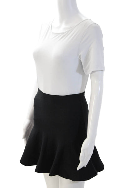 Olivaceous Womens Flare Skater Mini Skirt Black Size M