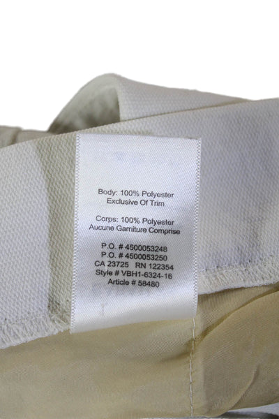Babaton Women Cropped Dress Pants White Polyester Size 00