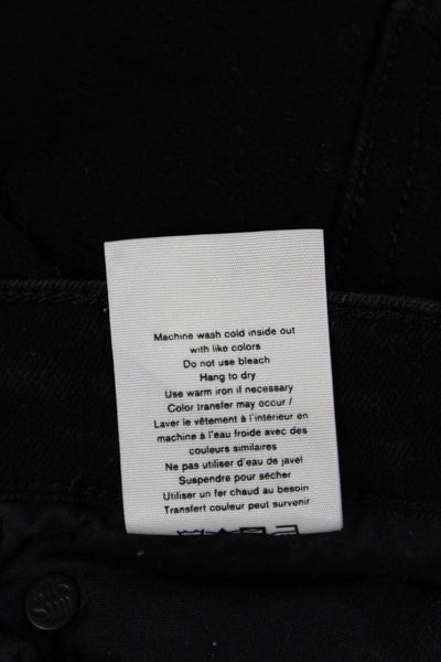 Rag & Bone Womens Skinny Cropped Ankle Jeans Black Denim Mid Rise Size 24
