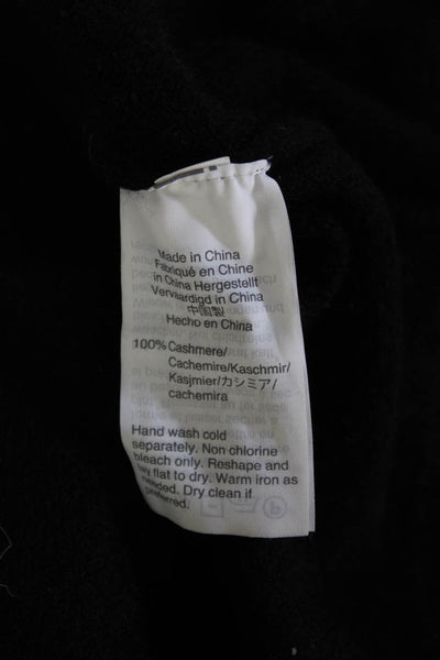 J Crew Unisex Cashmere V Neck Pullover Sweater Black Long Sleeve Size 2XS