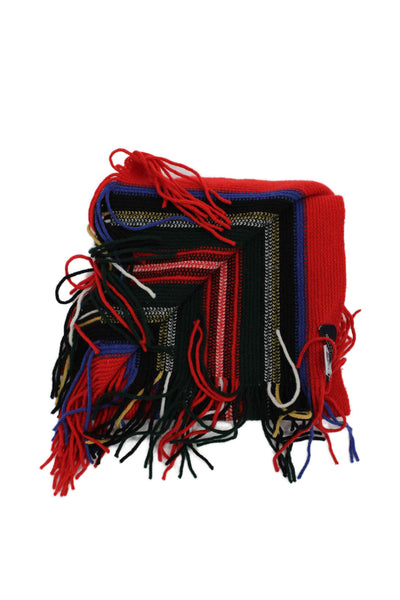 Johnstons Women's Fringe Edge Multicolor Striped Scarf Size 72" X 8"