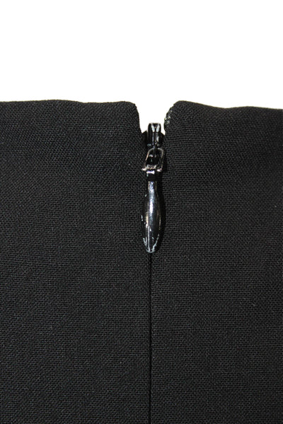 Theory Women Sheath Dress Black Virgin Wool Sleeveless Round Neck Size 2
