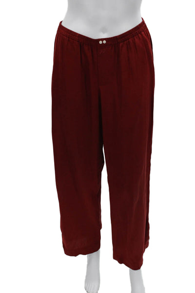 J Crew Women Red Dress Pants 100% Viscose Button Inseam 30 Size XS