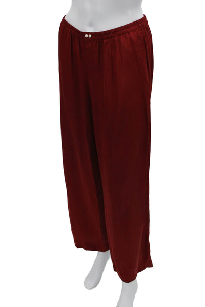 J Crew Women Red Dress Pants 100% Viscose Button Inseam 30 Size XS