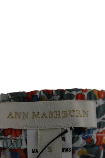 Ann Mashburn Unisex Floral Blue Cotton Shorts Size S