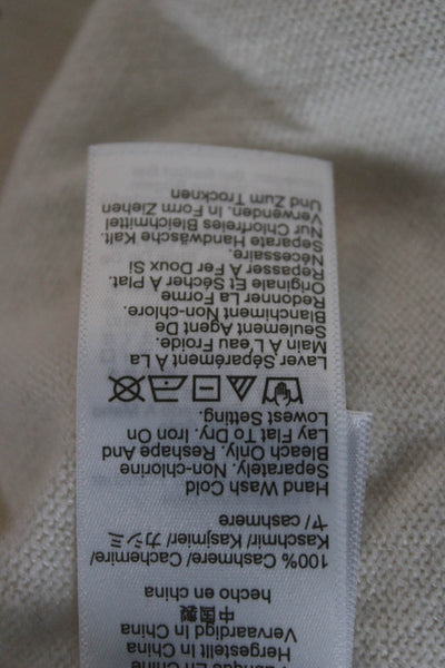 J Crew Unisex Pullover Sweater White Cotton Crew Neck Long Sleeve Size XS