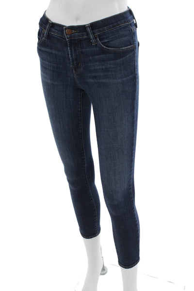 J Brand Women Skinny Ankle Jeans Dark Blue Petites Size 23