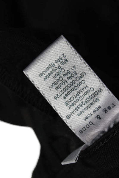 Rag & Bone Women Cropped Ankle Skinny Jeans Black High Rise Button Size 24