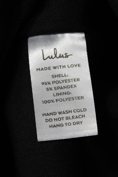 Lulus Womens Bodycon Sheath Dress Black Sleeveless Mid Calf Zip Size XS
