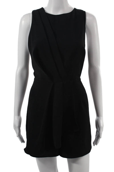 Lulus Women Sleeveless Crew Neck Black Jumpsuit Size M