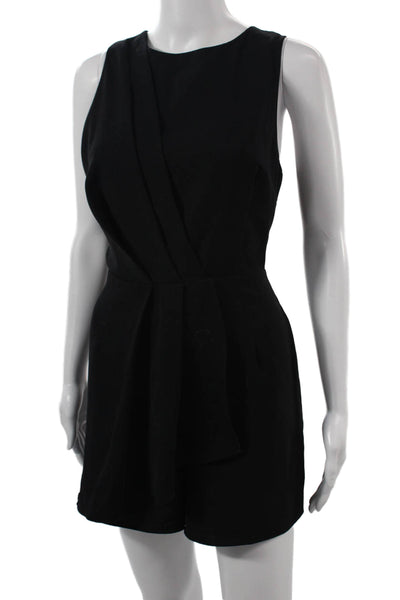 Lulus Women Sleeveless Crew Neck Black Jumpsuit Size M