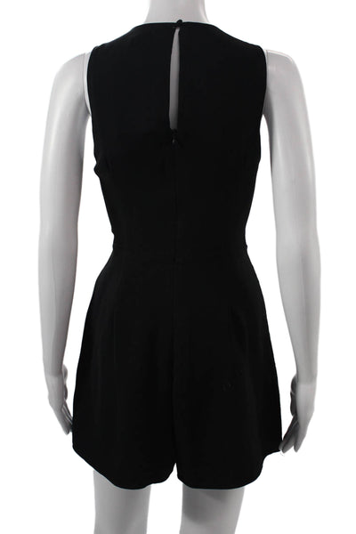 Lulus Women Sleeveless Crew Neck Black Jumpsuit Size M