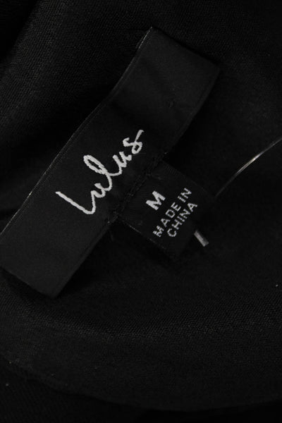 Lulus Women Sleeveless Crew Neck Black Jumpsuit Size M