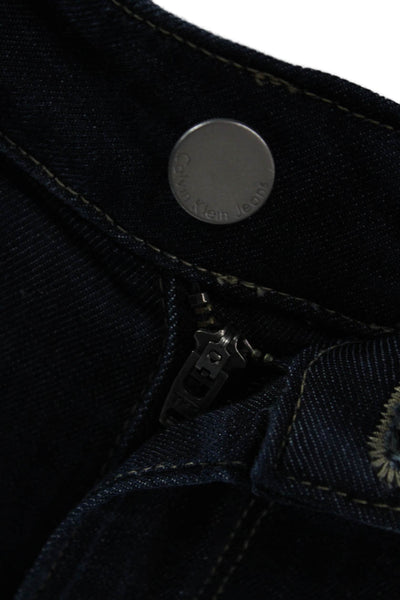 Calvin Klein Jeans Women Dark Blue Straight Jeans Size 25