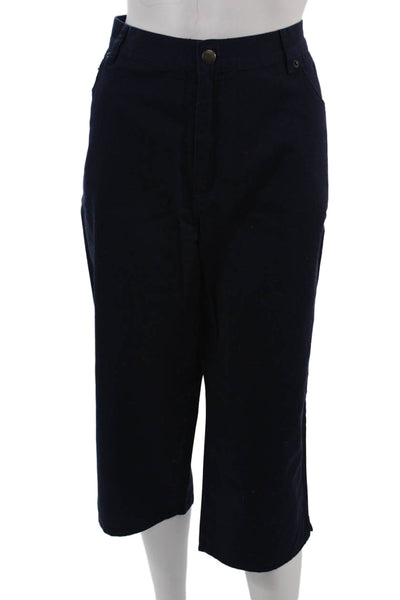 Lauren Jeans Company Women Cropped Dark Blue Jeans Size 16W