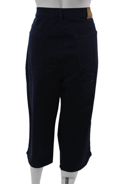 Lauren Jeans Company Women Cropped Dark Blue Jeans Size 16W