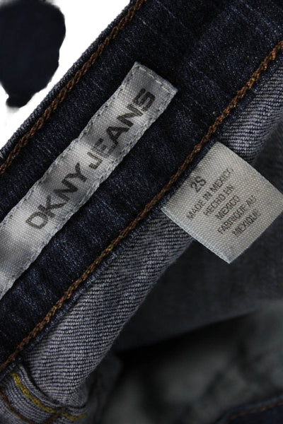 DKNY Jeans Womens Bootcut Dark Blue Petite Size 2