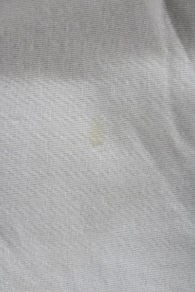 Adrianna Papell Women Silk Tunic Blouse White Long Sleeve Solid Size L