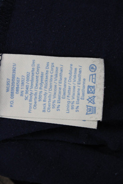 Boden Womens Tunic Blouse Dark Blue Geometric Long Sleeve Size 6