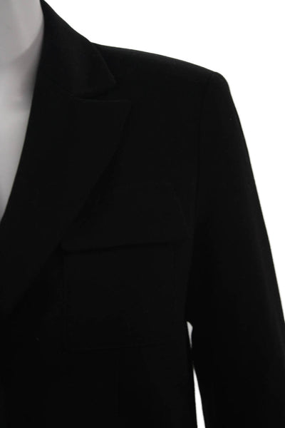 Calvin Klein Womens Black Military Jacket Collared Long Sleeve Size S