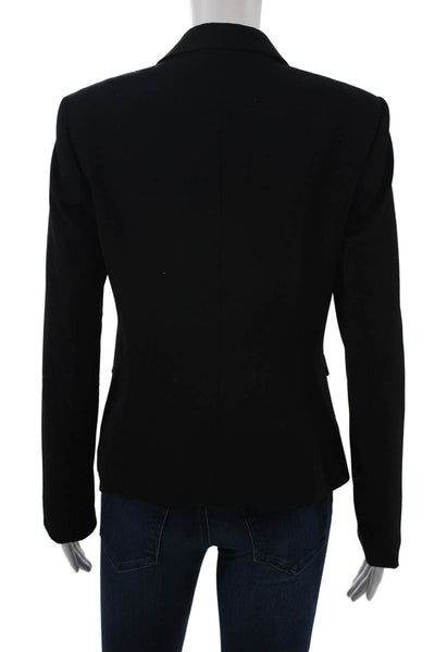 Calvin Klein Womens Black Military Jacket Collared Long Sleeve Size S