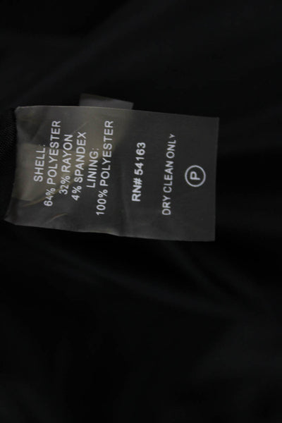 Calvin Klein Womens Black Military Jacket Collared Long Sleeve Size S