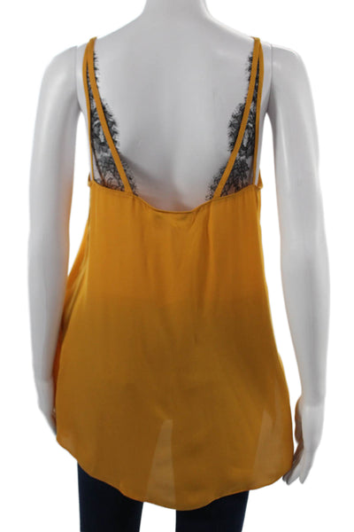 Dorothee Schumacher Women Yellow Cotton Poplin V Neck Camisole Size 3
