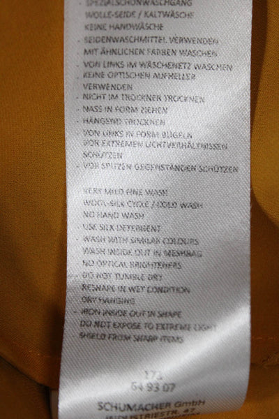 Dorothee Schumacher Women Yellow Cotton Poplin V Neck Camisole Size 3
