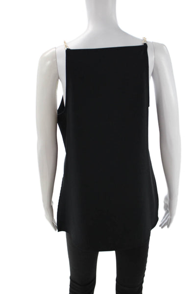 Zara Women Camisole Black Square Neck Polyester Sleeveless Size M